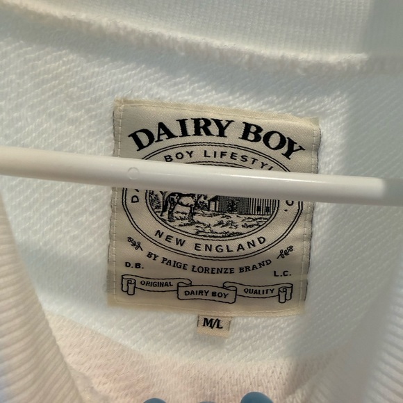 Dairy Boy Rollneck Sweatshirt with Pink & Green - Picture 3 of 3